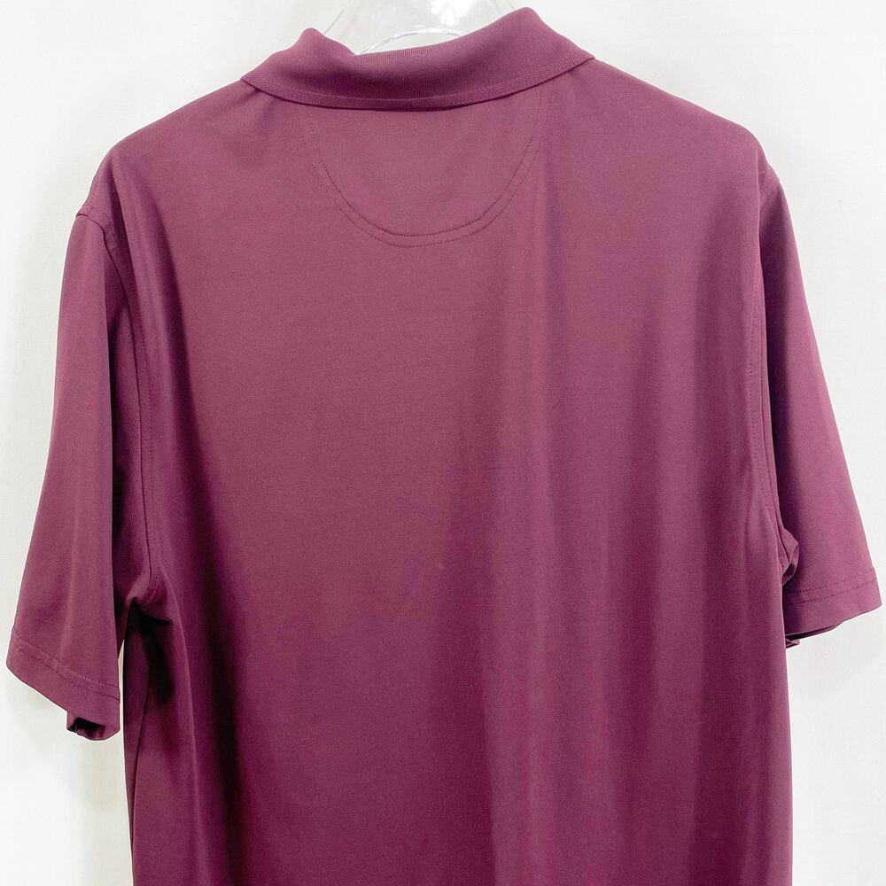 GREG NORMAN FOR TASSO ELBA Wine Burgundy Collared Polo - Picture 10 of 11